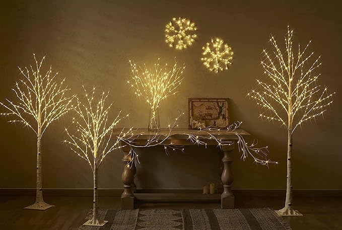 Hairui Lighted Birch Garland Battery Operated - Image 8