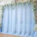 10x10ft Baby Blue Tulle Backdrop Curtain by Partisky