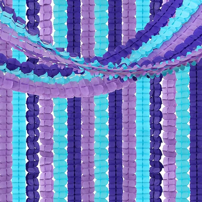 Purple-Blue Mermaid Party-Decorations Garland Streamers - Image 5