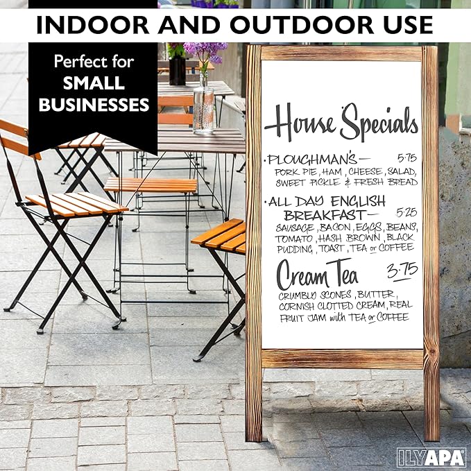 Ilyapa Wooden A-Frame Whiteboard Sign - Image 5