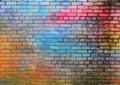 Colorful Graffiti Brick Wall Backdrop 10x10ft – Urban Street Art Background by LTLYH