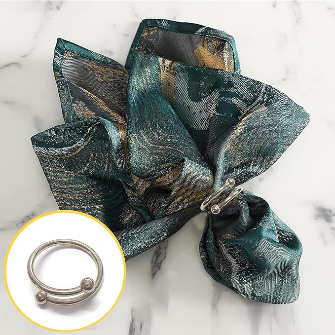 8 Pcs Silver Napkin Rings - Image 5