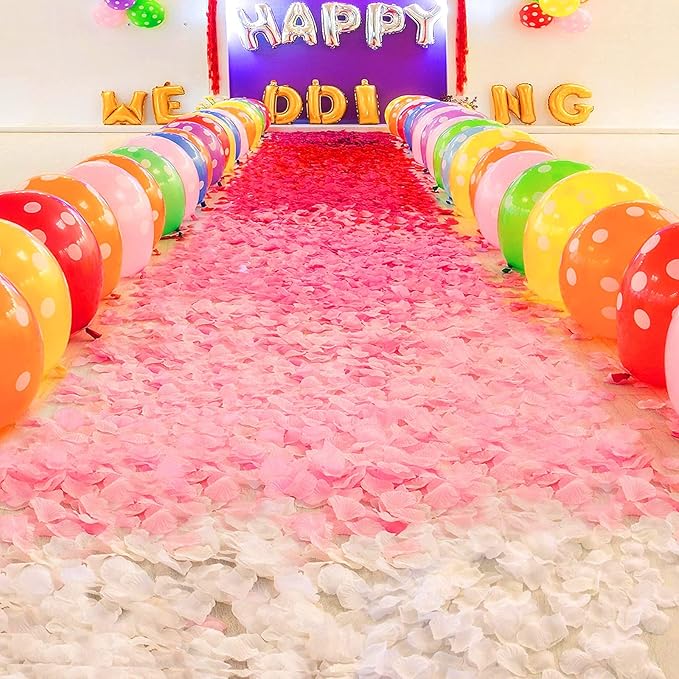 1000 Pcs Artificial Silk Rose Petals Decoration Wedding Party Color Pink - Image 5