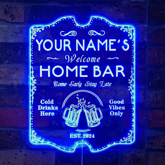 ADVPRO Personalized Your Name Home Bar RGB Dynamic Glam LED Sign by ADVPRO