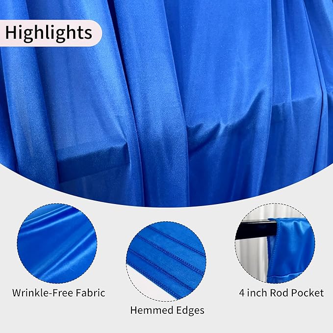 30x10ft Backdrop Curtains for Parties, 6 Panels 5x10ft Photography Backdrop - Image 3