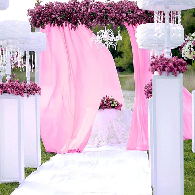 2 Panels Pink Backdrop Curtain, 10 x 7 Feet Background Curtains - Image 5