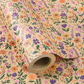 WRAPAHOLIC Kraft Floral Wrapping Paper Roll by WRAPAHOLIC