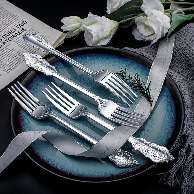 WDF 100 Piece Silver Forks Disposable - Image 8