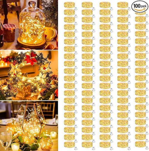 100 Pack Fairy Lights Battery Operated - 7ft 20 Led Twinkle Lights 3 Modes by Unknown