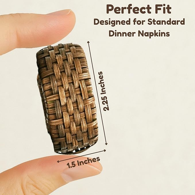 Decorative Cane Napkin Rings Set of 12 - Image 4