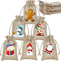 ARTLYMERS 24 Pack Christmas Jute Burlap Bags, Christmas Drawstring Gift Bags by ARTLYMERS
