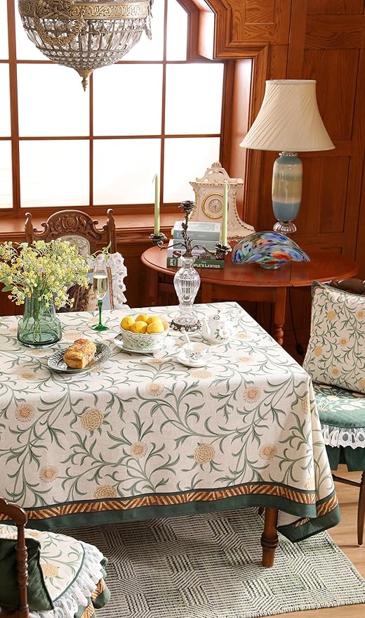 patdrea Designer Floral Linen Table Cloth - Image 7