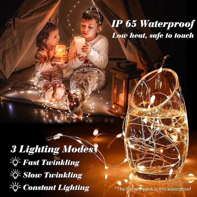 ZGWJ 8 Pack Halloween Fairy Lights Battery Operated, 7ft 20 Mini LED Halloween - Image 3