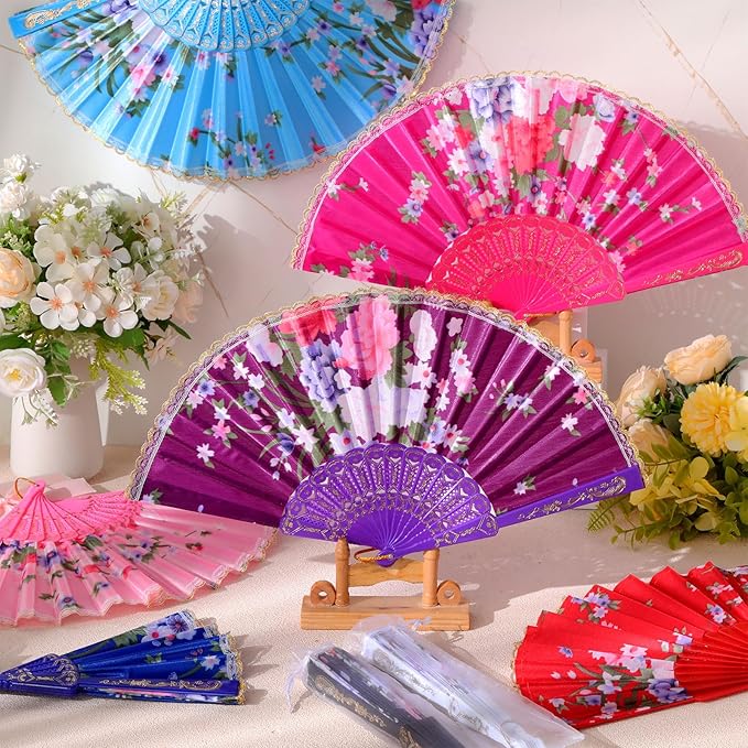 Geetery 30 Pcs Folding Hand Fan - Image 5