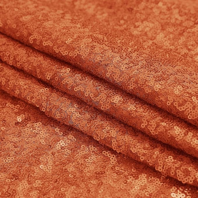 Sugargirl Orange Sequin Backdrop Curtain 2 Panels 2FTx8FT Glitter Orange - Image 8