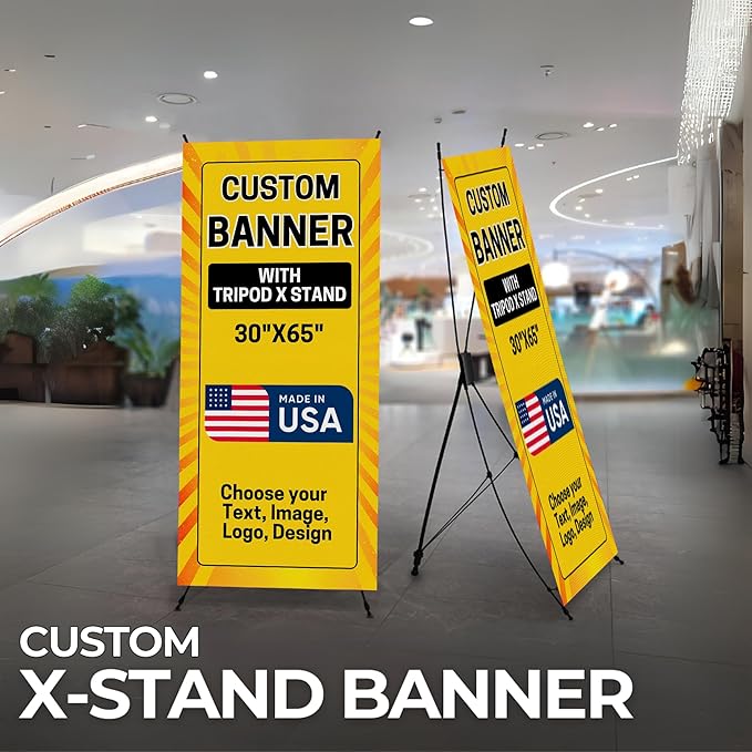 Custom Banner With X Stand By Dreamcontroller | Personalized X Banner Stand - Image 2