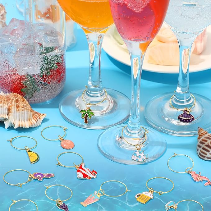 SANNIX 24pcs Wine Glass Charms - Image 5