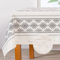 MYSKY HOME 60x84 Boho Rectangle Tablecloth Linen Farmhouse Tablecloth by MYSKYHOME