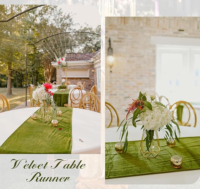 Velvet Table Runner 20 x 120 Inches 10ft Luxurious Thick Soft Velvet Christmas - Image 7