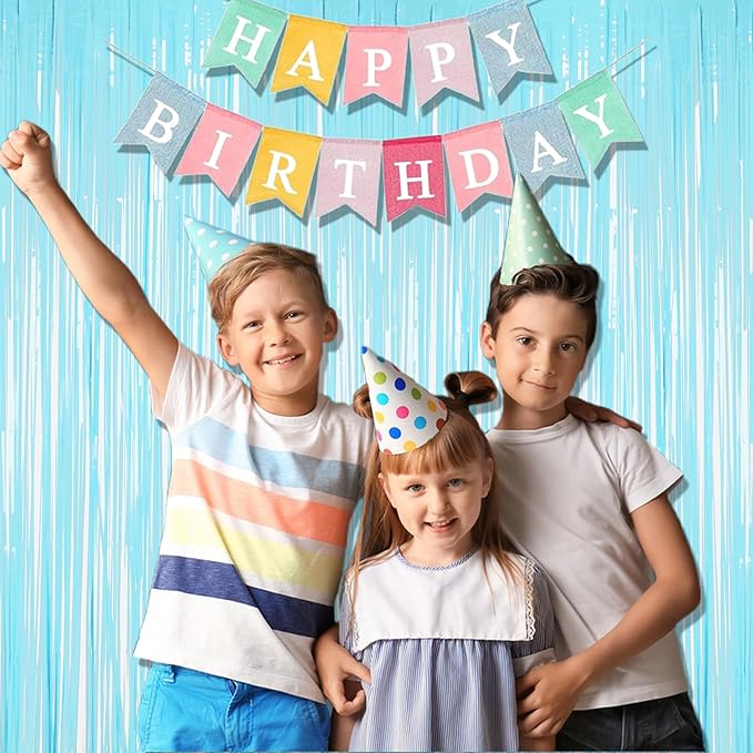 BRAVESHINE Foil Fringe Curtains Party Backdrop - Image 5