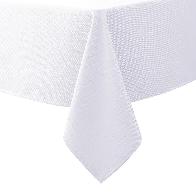 Biscaynebay Textured Fabric Tablecloths 90x156 Inches Rectangular, Wedding and by Biscaynebay