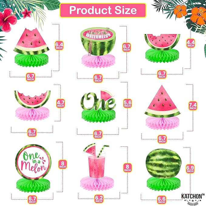 KatchOn, One In A Melon Centerpieces – Pack of 9 | One in a Melon Party - Image 3