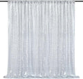 Silver Sequin Backdrop 7ft x 7ft Glitter Photo Booth Backdrop Curtains by QueenDream