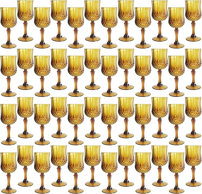 Plastic Wine Glasses，Plastic Goblets Vintage Style Cordial Drinking Glasses by LEYIQUCHAMPAGNEWINEGLASSES
