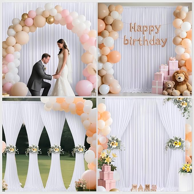 40x10ft Backdrop Curtains for Parties, 8 Panels 5x10ft Photography Backdrop - Image 7
