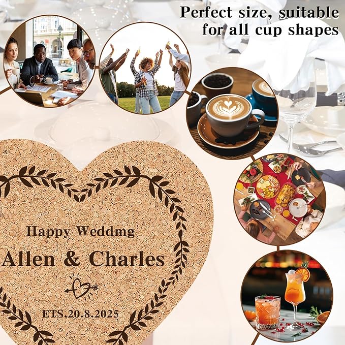 Custom Coasters Personalized Cork Coasters Bulk - Image 4
