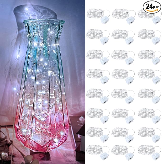24 Pack Led Fairy Lights by Yooumoga