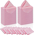 Manyshofu 60 Pieces Light Pink Satin Napkins by Manyshofu
