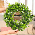 MAKHOT Artificial Eucalyptus Front Door Wreath, Spring Summer Green Wreath by MAKHOT