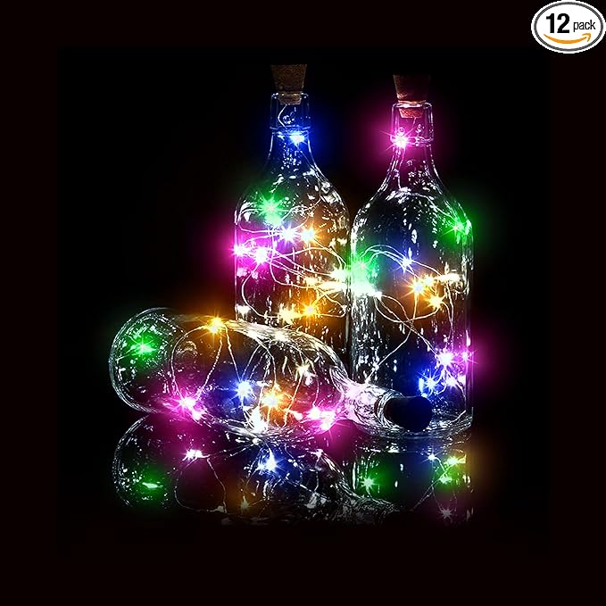 Bottle Lights 12 Pack 20 LEDs Cork Lights by StarryMine