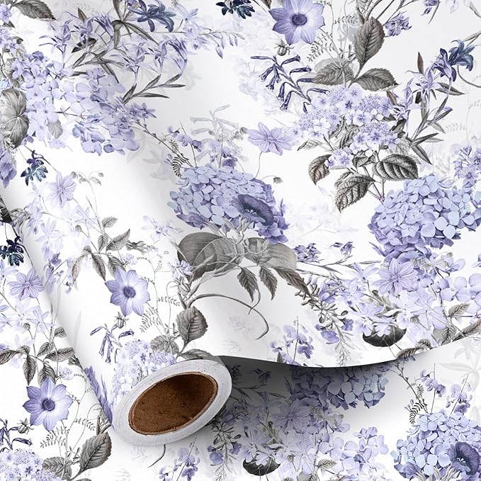 RUSPEPA Floral Wrapping Paper Roll by RUSPEPA