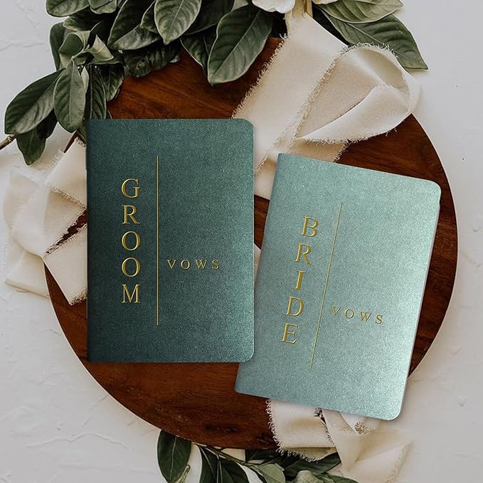 Vow Books His and Hers Wedding Vow Books Bride and Groom - Image 4