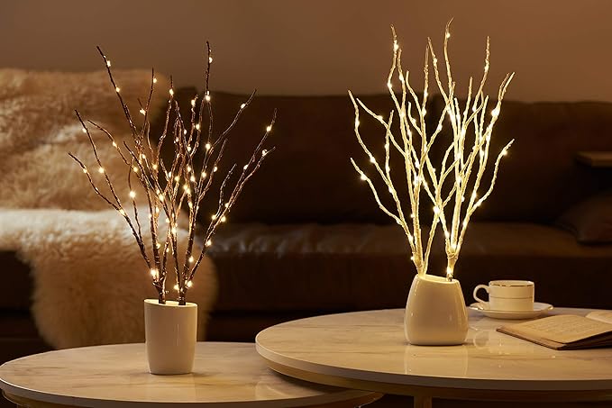 Hairui Twig Branches with Fairy LED Lights 18IN 70LED Battery Operated Lighted - Image 7