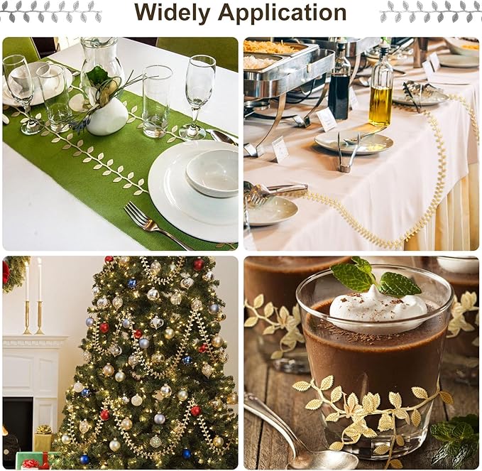 Naidiler Leaf Ribbon, Artificial Vines Leaves String Trim Ribbon Wild Jungle - Image 7