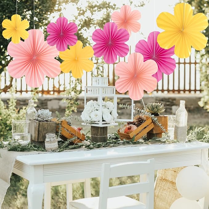 SUNBEAUTY 9 PCS Paper Flowers Decorations - Image 4