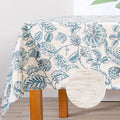 MYSKY HOME Waterproof Tablecloth Rectangle 60x84 Inch Rustic Burlap Tablecloth by MYSKYHOME