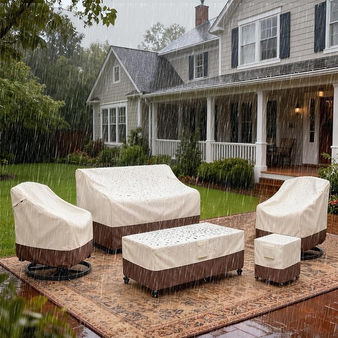 Okcool Heavy Duty Patio Sofa Cover, 100% Waterproof 3-Seater Outdoor Sofa Cover - Image 6