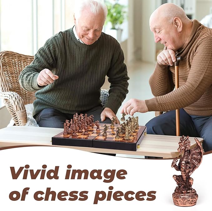 Vintage Figurine Chess Set for Adults and Kids - Image 3