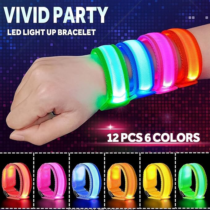 GIFTINBOX 12/6 PCS LED Light Up Bracelets - Image 4