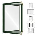 Goodsmart Restaurant Menu Covers – 25 Pack Green 6-View Booklet 5.5" x 8.5" by ACISuperPower