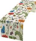 Vintage Botanical Flowers Table Runner, Seasonal Summer Plants Florals by SHElifestyle