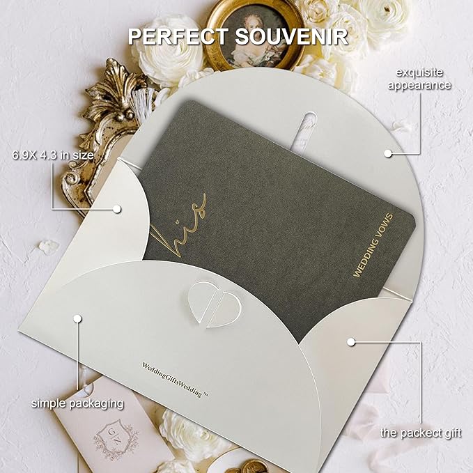 Wedding Vow Books His and Hers, Wedding Registry Gifts Ideas - Image 4