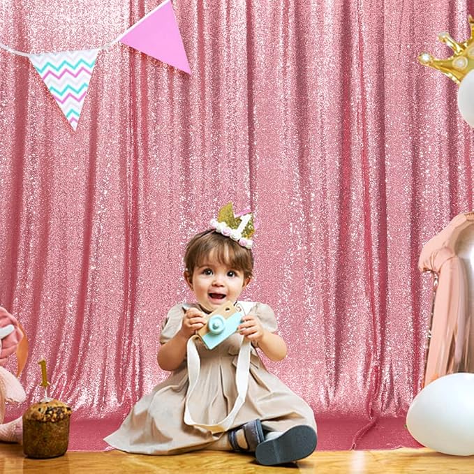 SquarePie Sequin Backdrop Less Transparent Background Sparkly Curtain - Image 8