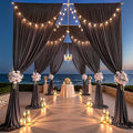 PartyVillage 20ft×15ft Brown Backdrop Curtain by PartyVillage