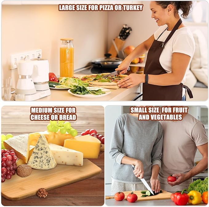 Patelai 12 Packs Wooden Cutting Board Set - Image 4