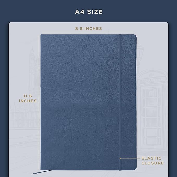 Beechmore Books A4 Sketchbook – 8.5x11 Premium Vegan Leather Bound Large Sketch - Image 3